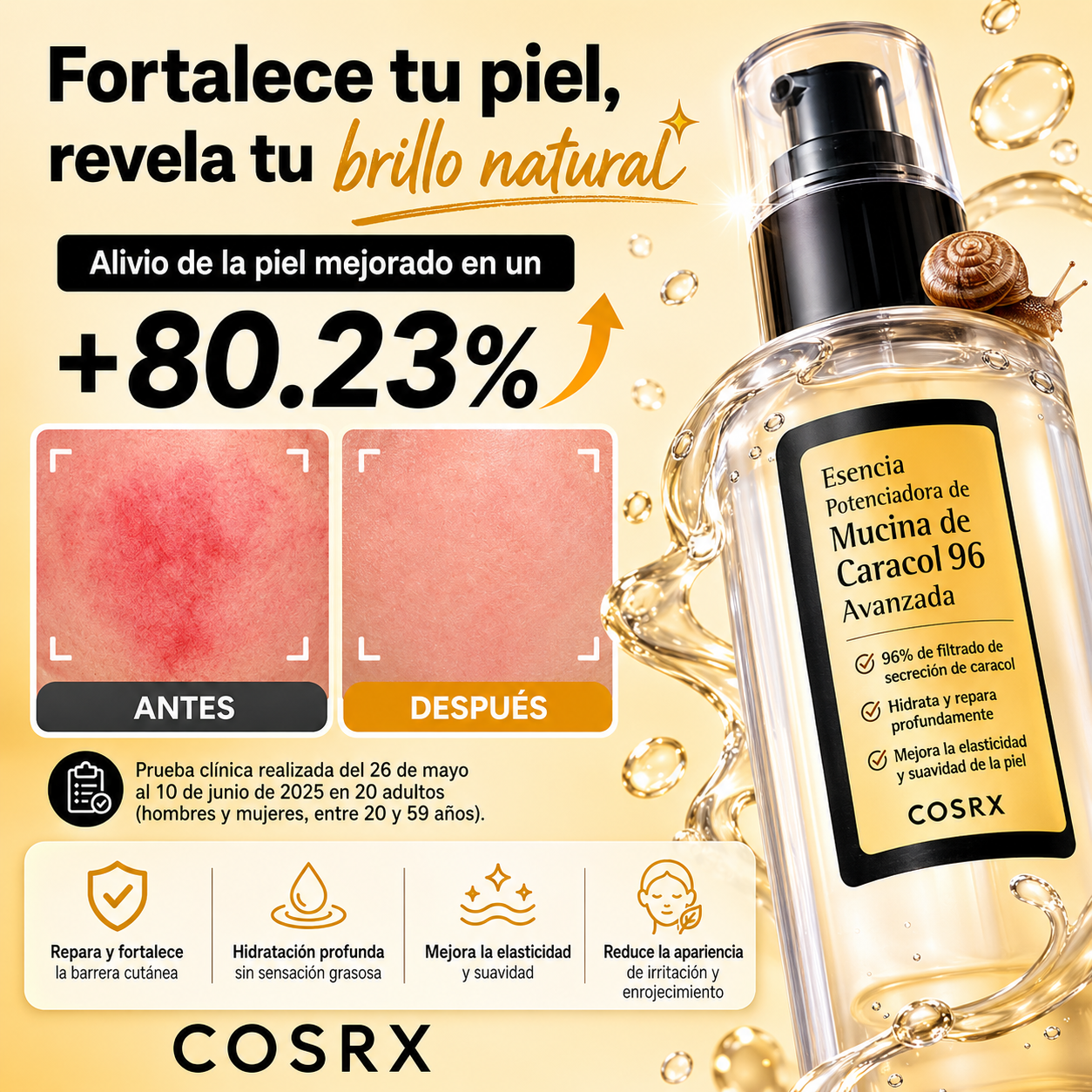CARACOLIA™ | Baba de Caracol 96% para una piel de porcelana
