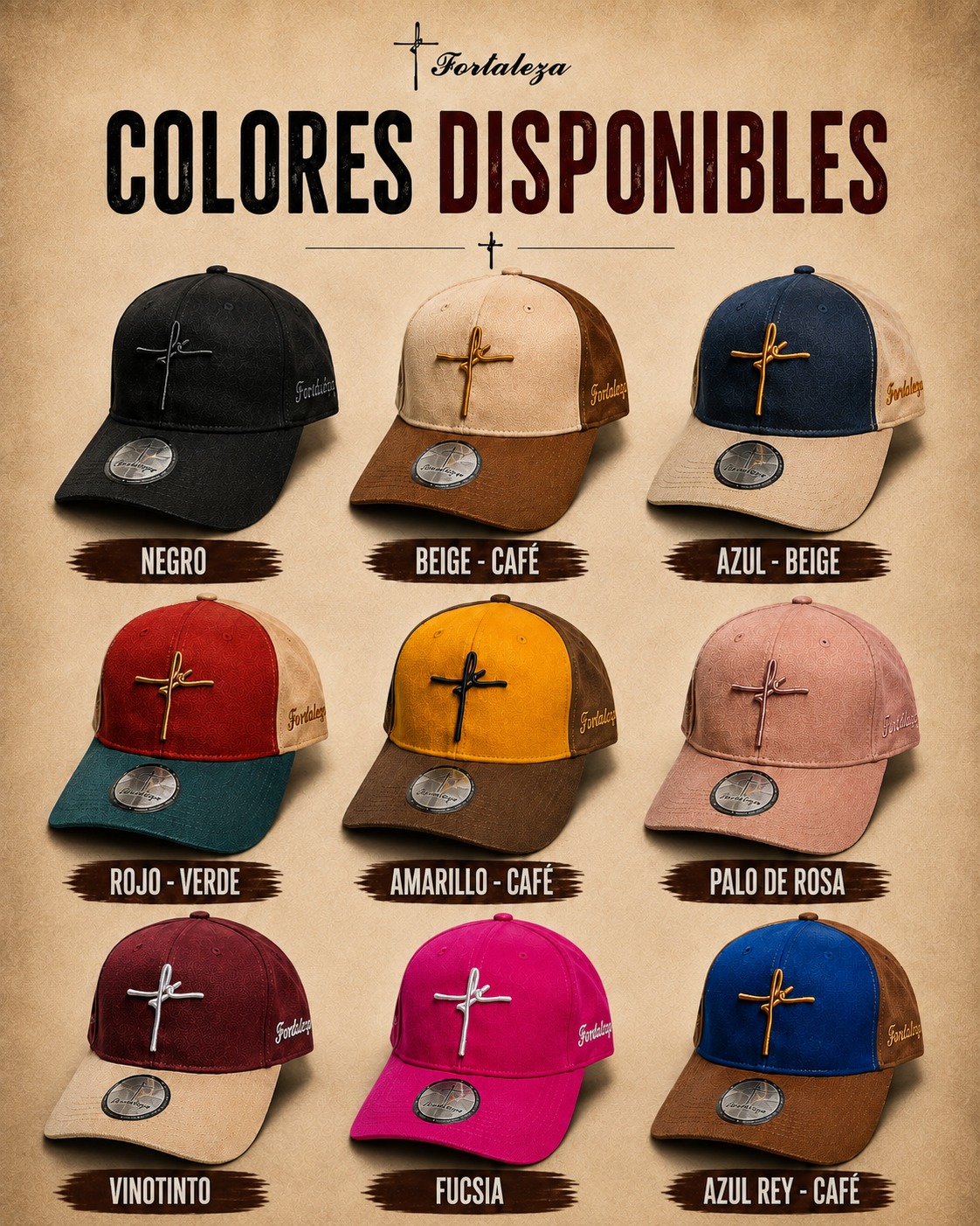 Gorras Fé - Salmo 23 “El Señor es mi pastor; nada me faltará.”