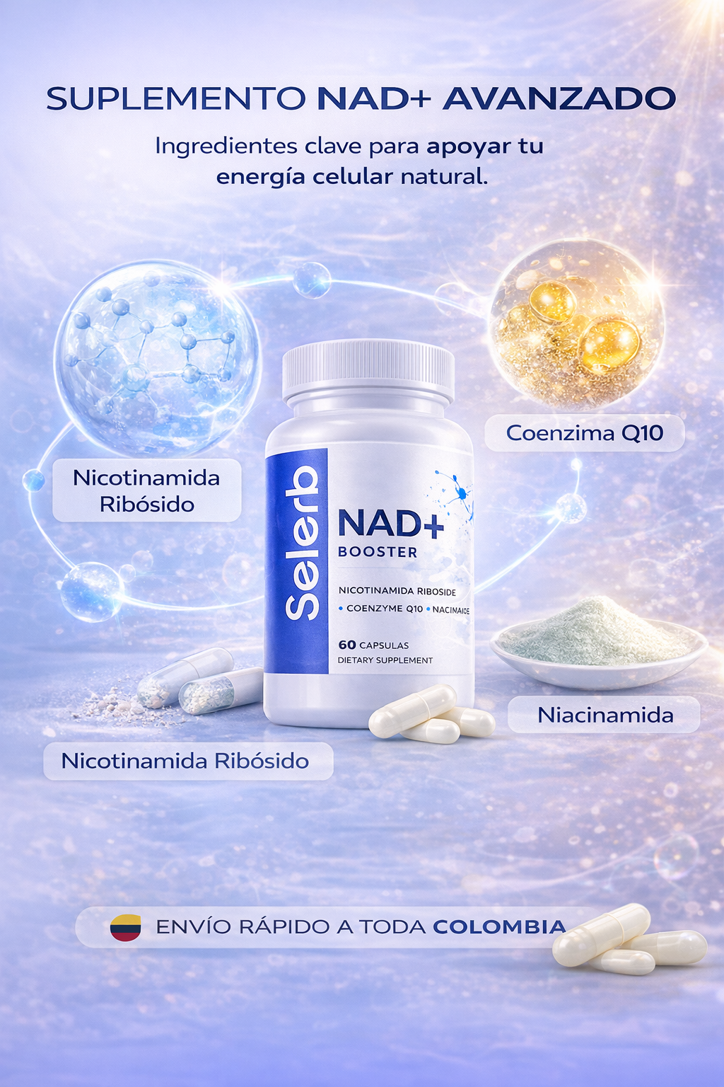 NAD+ Pro - Cellvance KIT 2X1 Tratamiento para tu energia y potencia