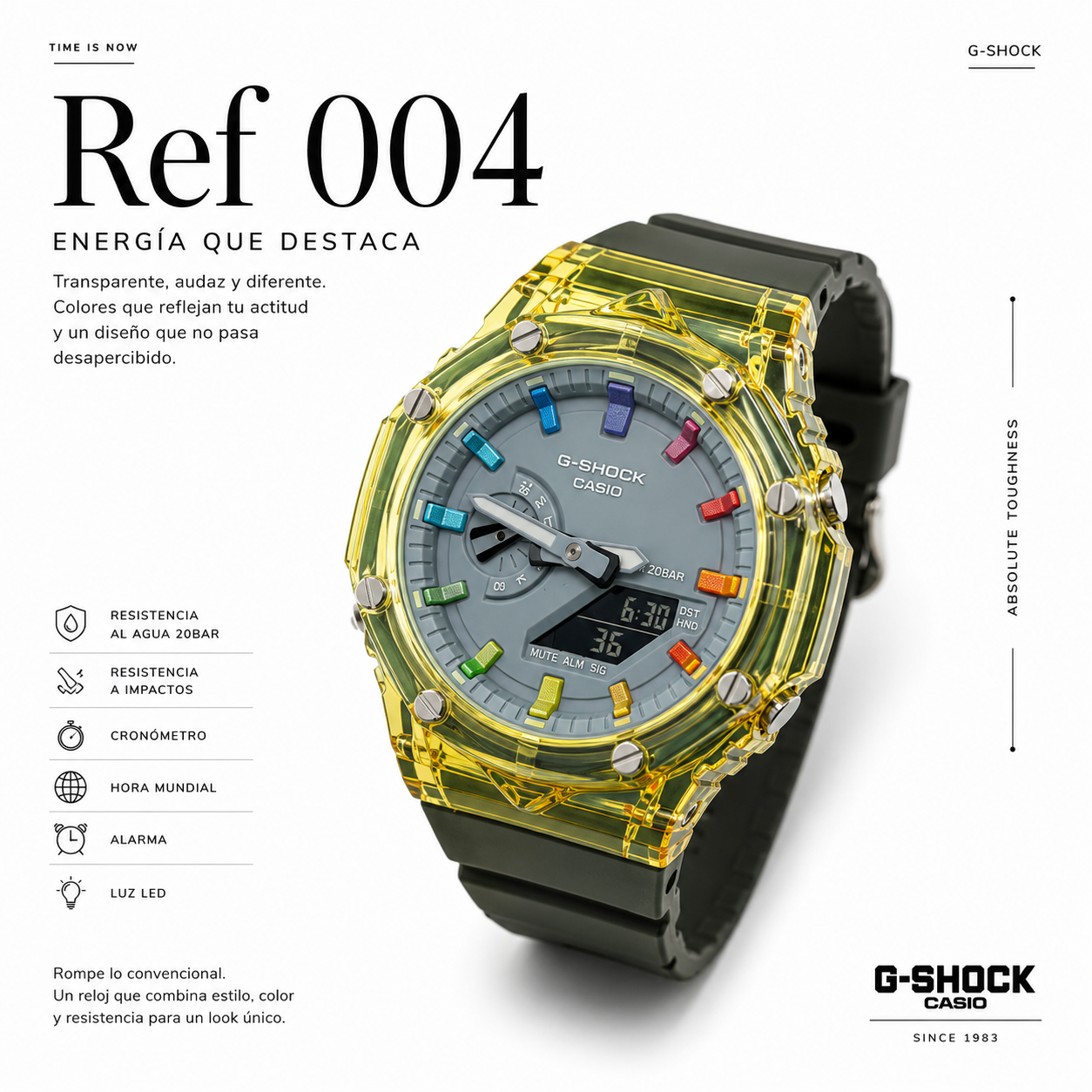Reloj Urban G-Shock Premium Transparente