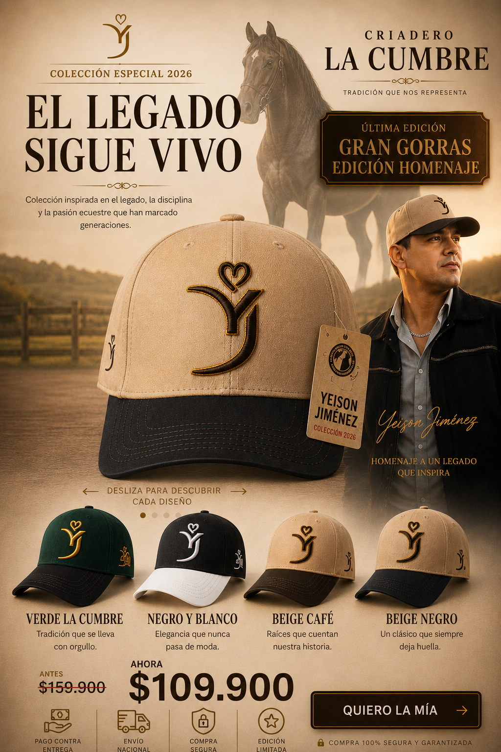 Gorra Homenaje Yj - Criadero la Cumbre Edición Limitada