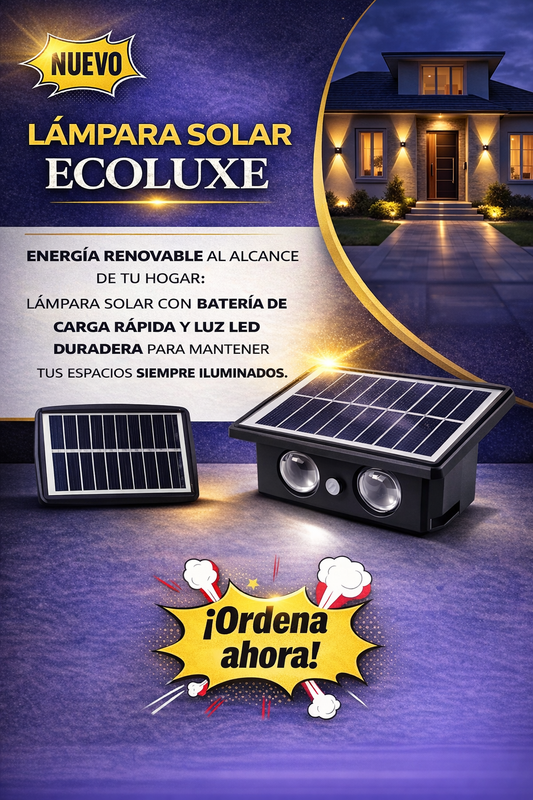 Lámpara Solar Inteligente con Sensor de Movimiento – ¡Se Recarga con el Sol!