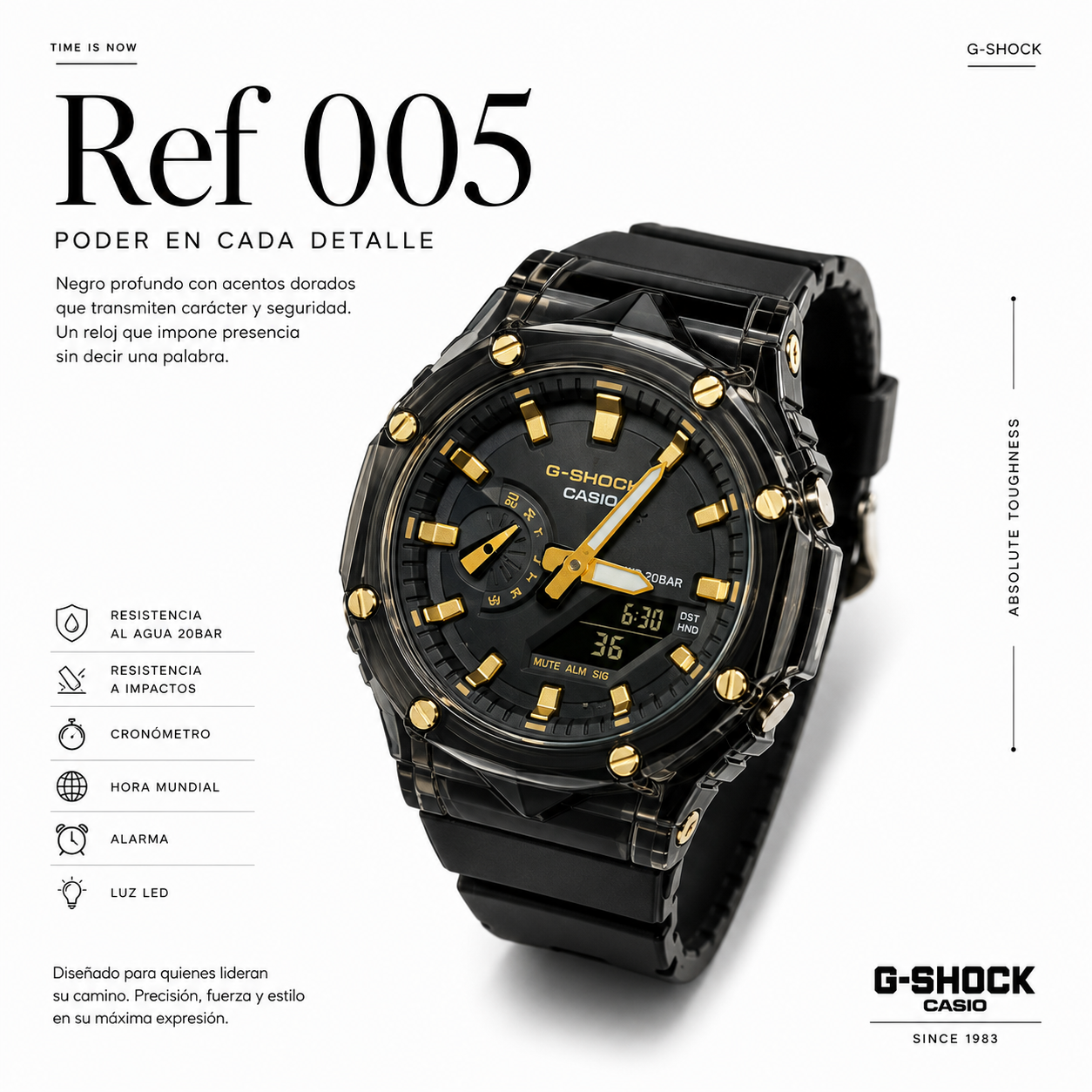 Reloj Urban G-Shock Premium Transparente