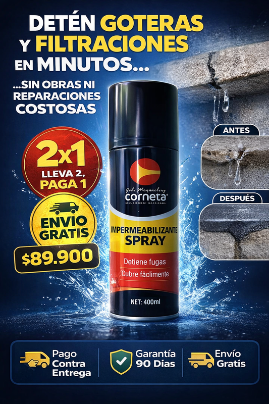 Spray Impermeabilizante de Goma Líquida - 2X1