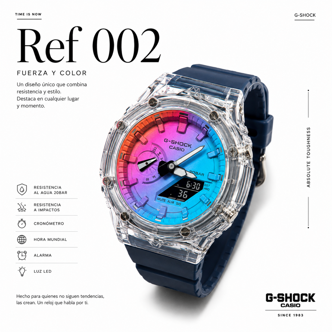 Reloj Urban G-Shock Premium Transparente