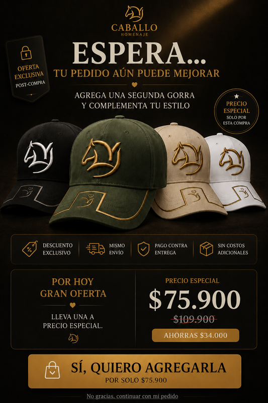 Upsell - Gorras YJ Caballo homenaje