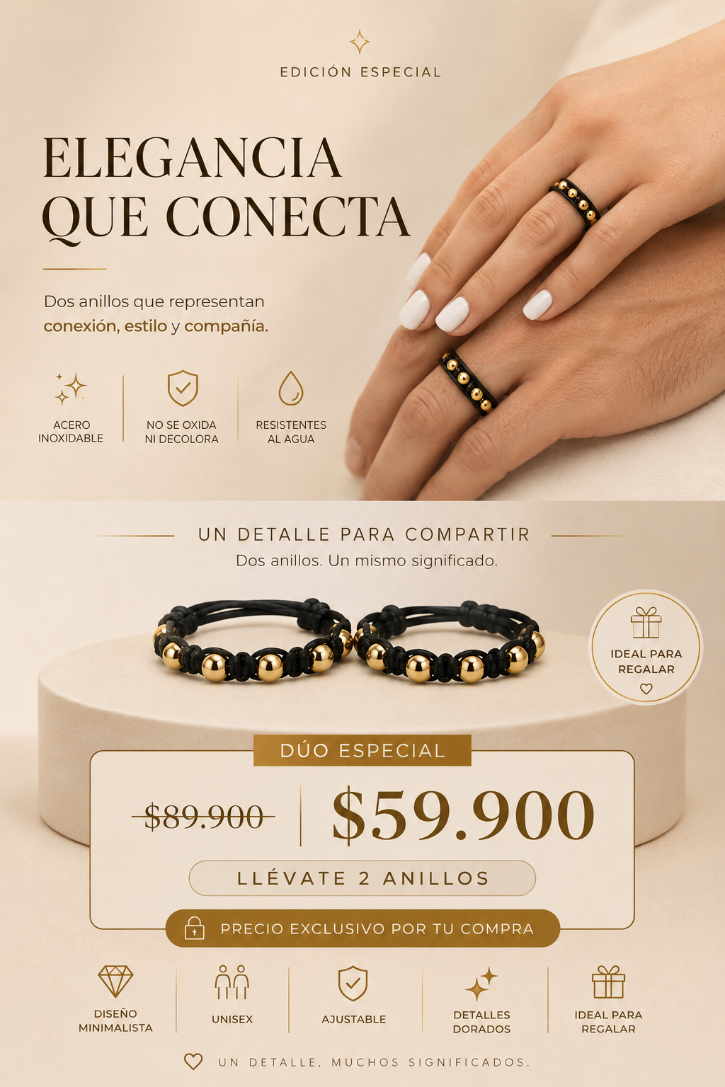 Anillo tejido Pareja