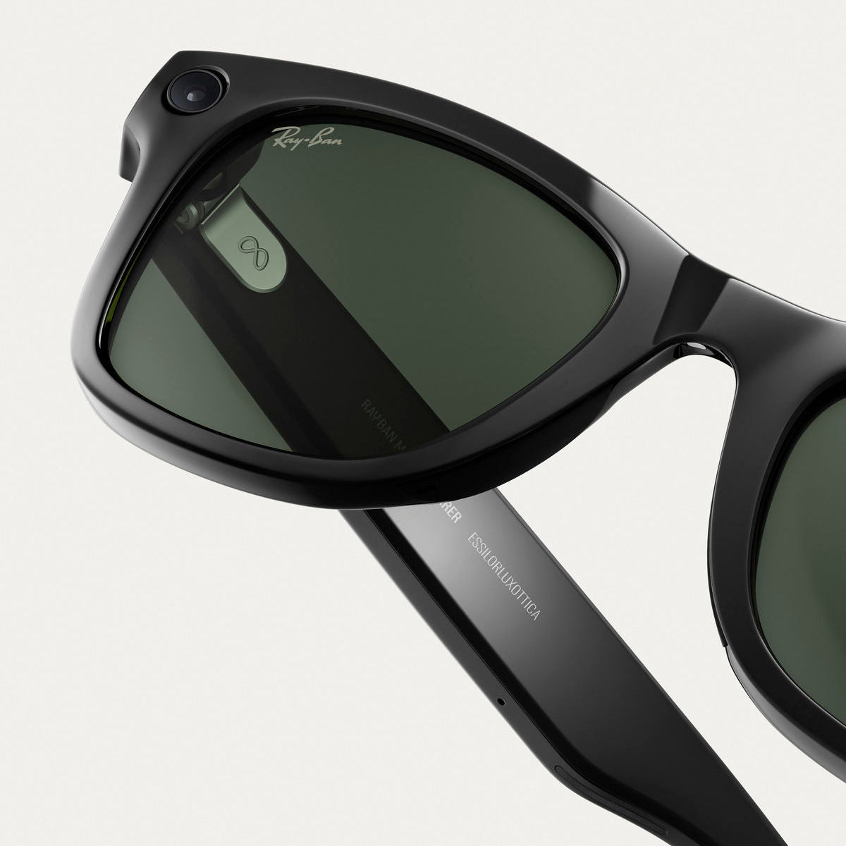 Gafas Ray Wayfarer Negras Brillante - para los rayos UV