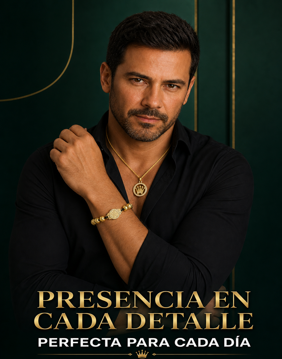 pulsera rolex + regalo cadena oro laminado 18k - garantia 1 año