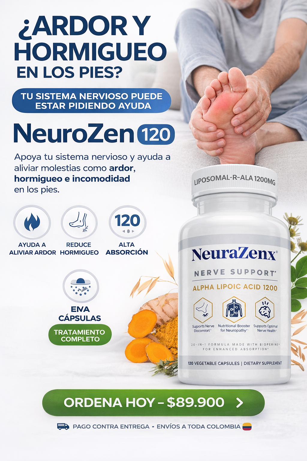NeuroZenXL -  Tratamiento certificado para tratar la neuropatia 120 capsulas