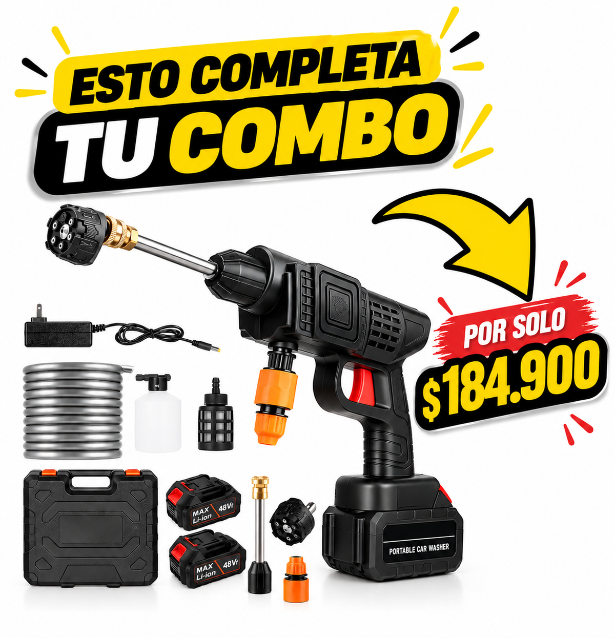 EL COMBO DE LA LIMPIEZA HIDROLAVADORA+ LIMPIADOR A VAPOR 💨💦